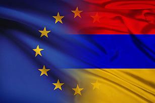 EU Armenia flag EU Armenia flag