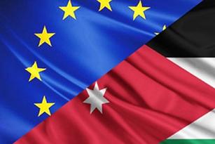 EU Jordan flags EU Jordan flags