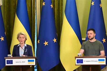 President von der Leyen with Ukrainian President Zelenskyy