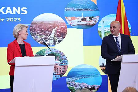 European Commission President Ursula von der LEYEN in North Macedonia