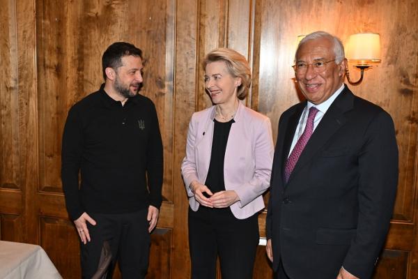 meeting between the President of the European Commission Ursula von der Leyen, the President of the European Council António Costa and the President of Ukraine Volodymyr Zelenskyy